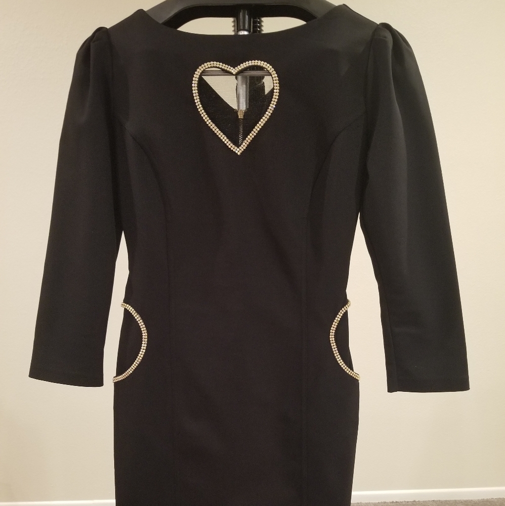 Black, elegant cocktail dress